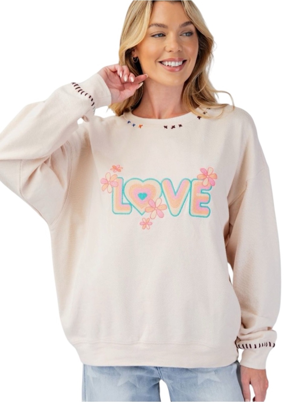 351:  EASEL NWT LIGHTWEIGHT SWEATSHIRT KHAKI (H31)